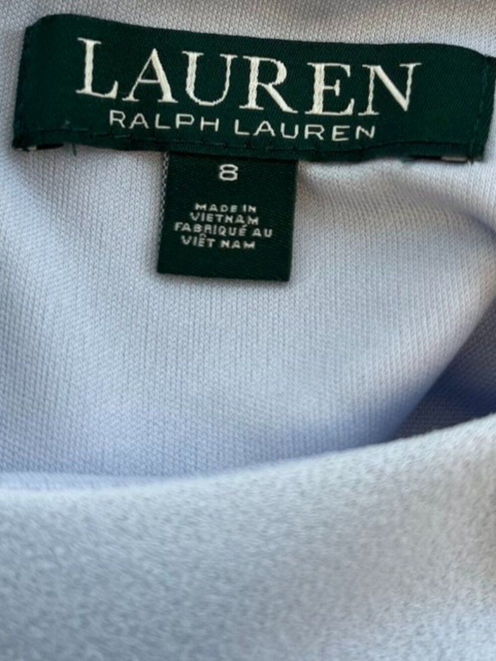 Lauren Ralph Lauren Light Blue Tiered Sleeve Sheath Dress Size 8 - Picture 6 of 7